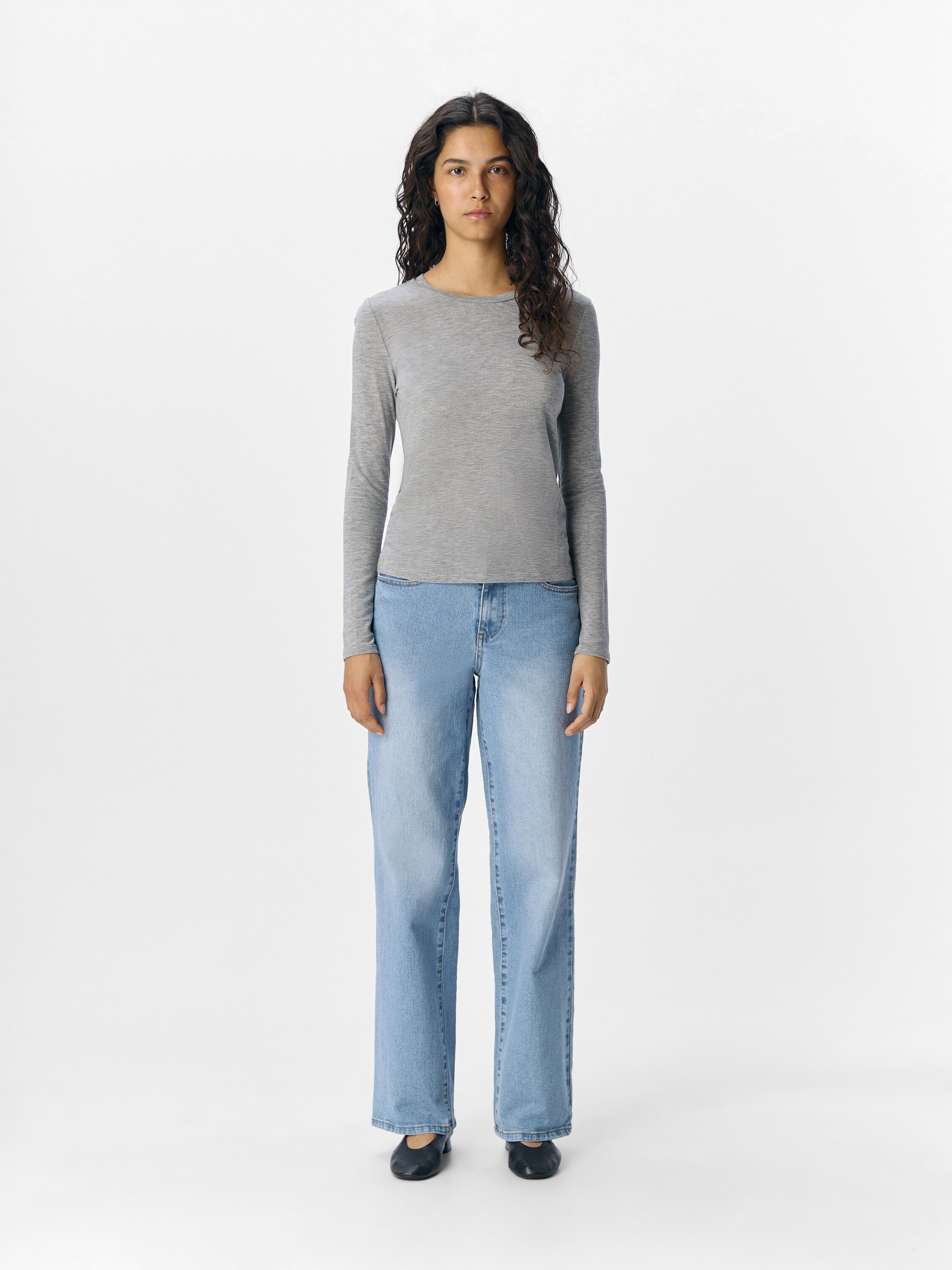 OBJZOFIA SLI L/S O-NECK TOP NOOS