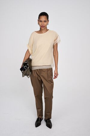 Cotton fusion pleat pants - Raina