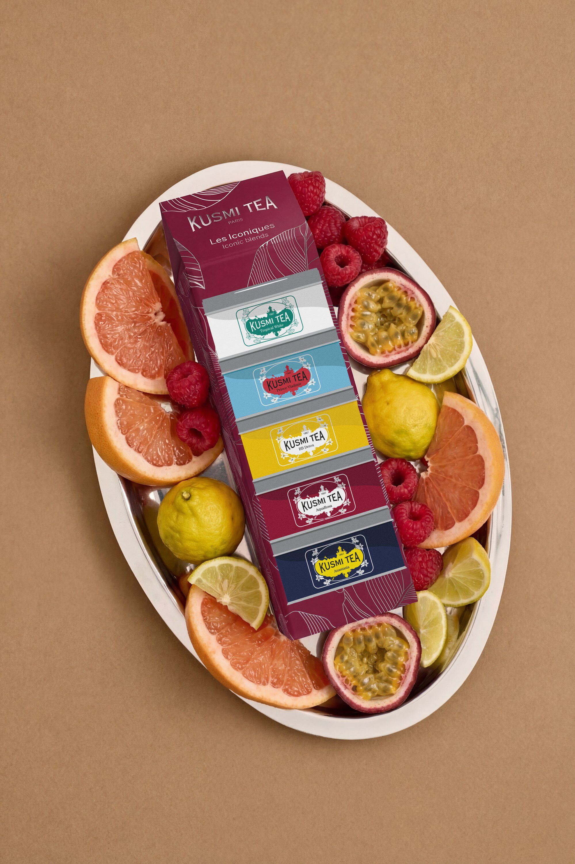 Organic Iconics Teas - Assortment 5 metal tin- 100g