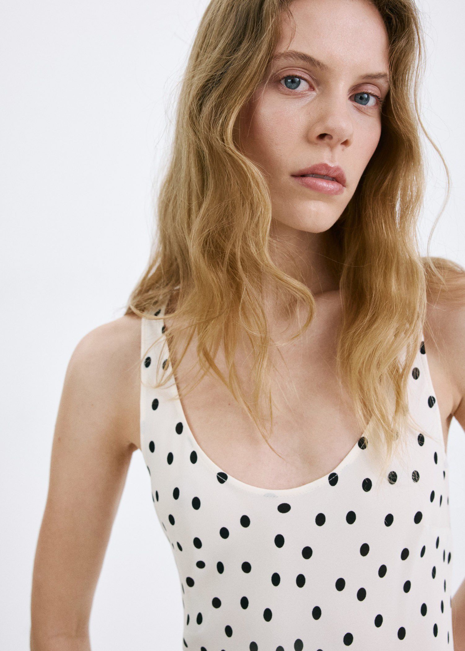 Polka dot midi dress