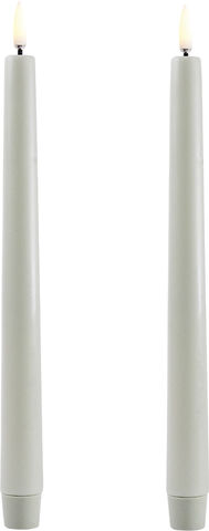 LED taper candle, Dusty green