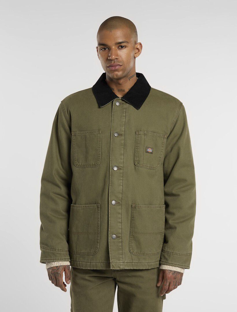 CHORE JACKET LINED CANVAS MILITARY