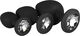 Silicone Diamond Butt Plug Set - 3 Pieces - Black