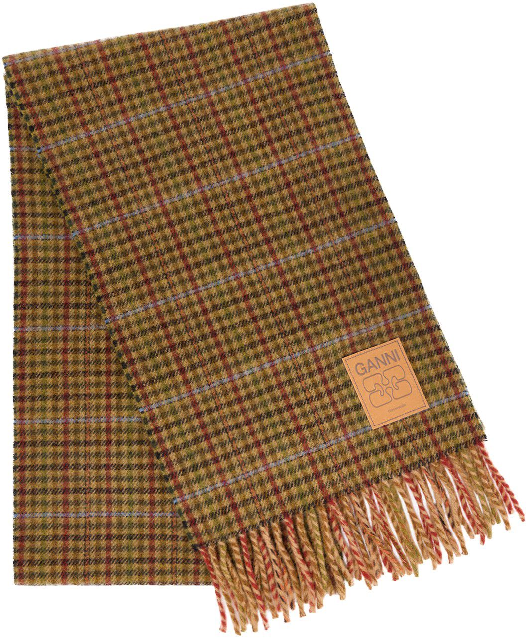 Compact Wool Scarf Mini Checks