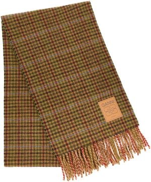 Compact Wool Scarf Mini Checks