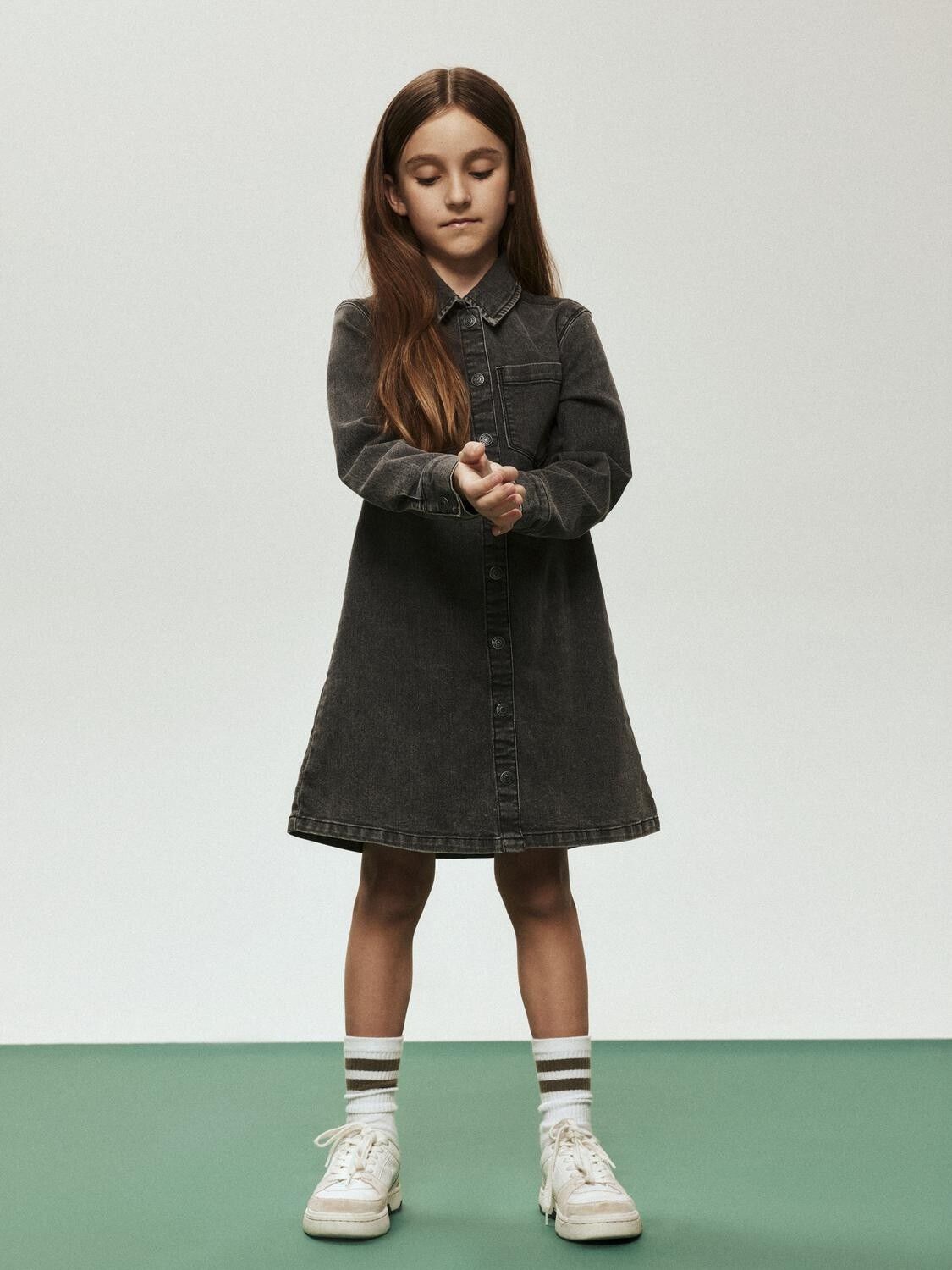 NKFJEANNIE LS DNM DRESS 2133-FT B