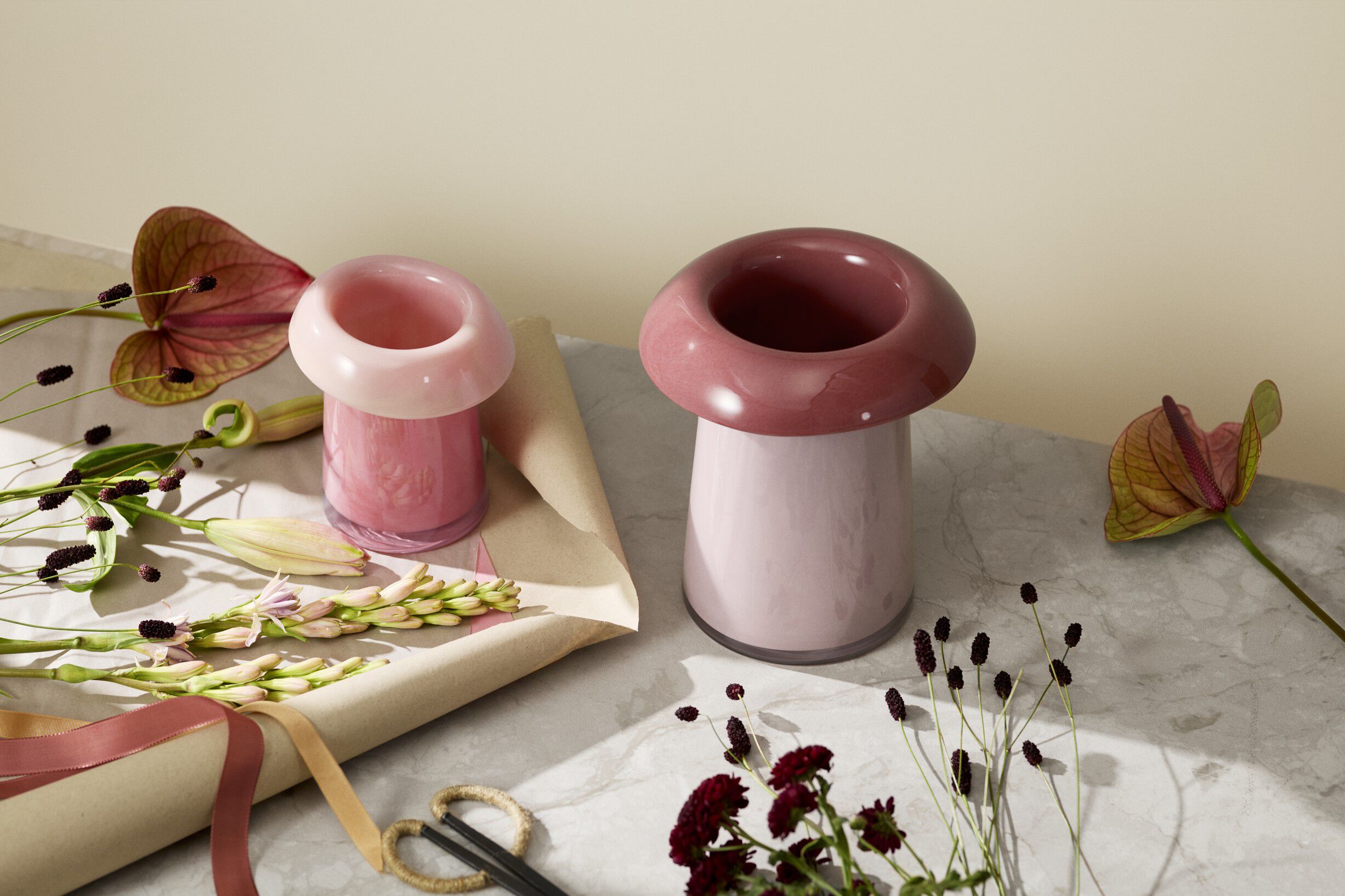 Soma Vase H22. 5 cm rosa/terracotta