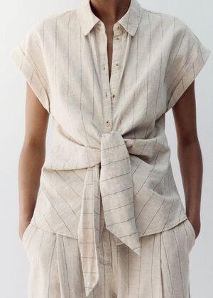 Linen pinstripe shirt