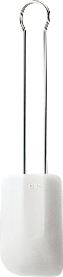 Spatel/dejskraber stål/hvid L32cm B7,5cm