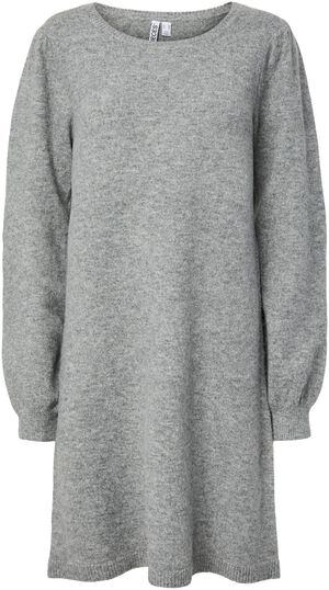 PCSALLY LS O-NECK KNIT DRESS NOOS B