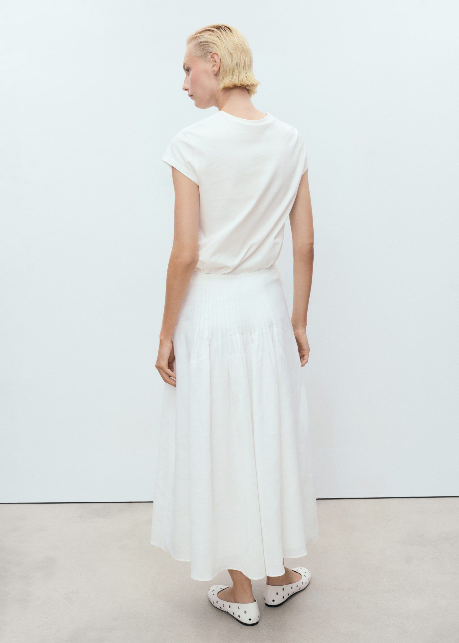 Printed cotton-blend t-shirt