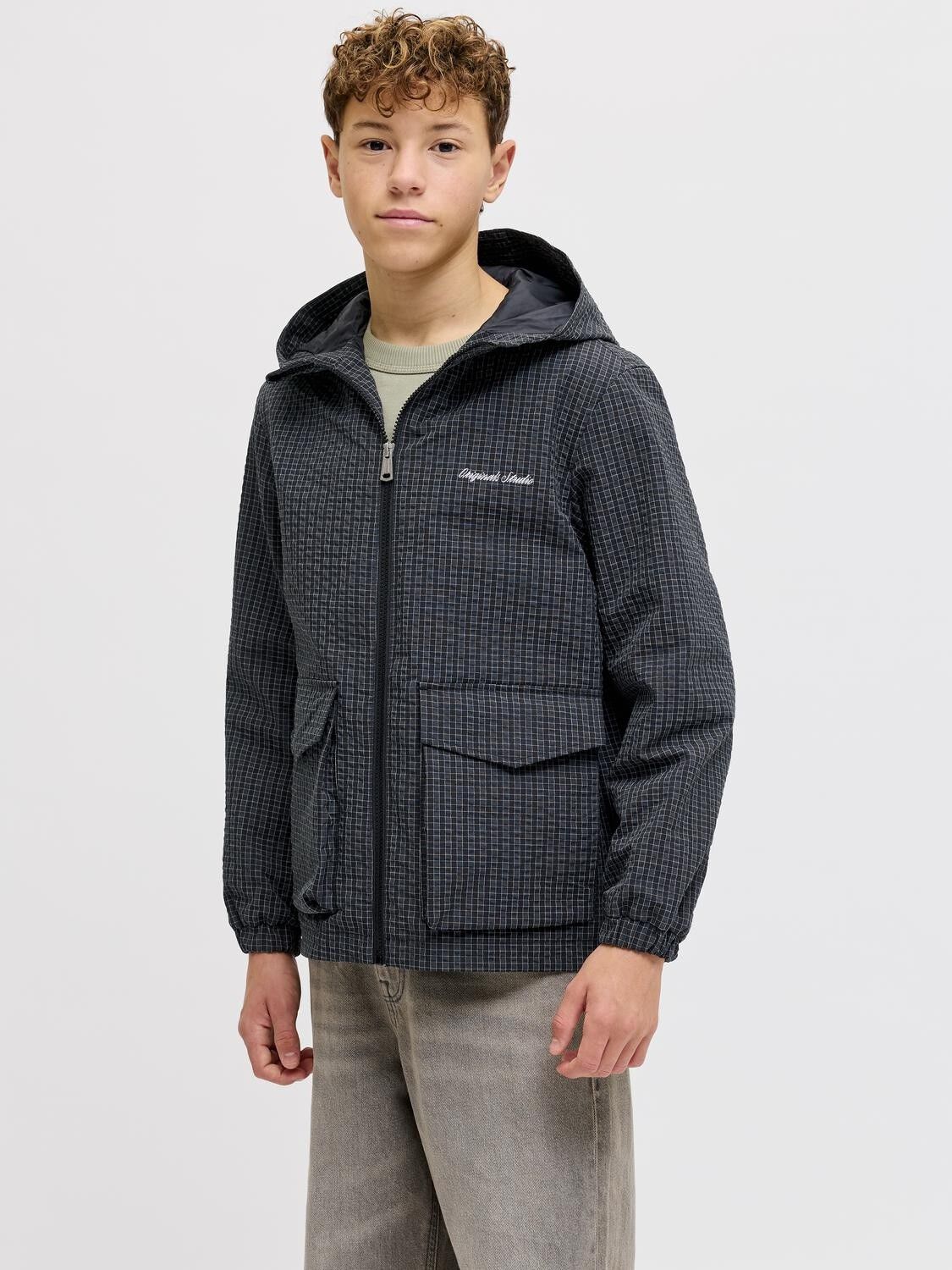 JORNIAGRA CHECK HOOD JACKET JNR