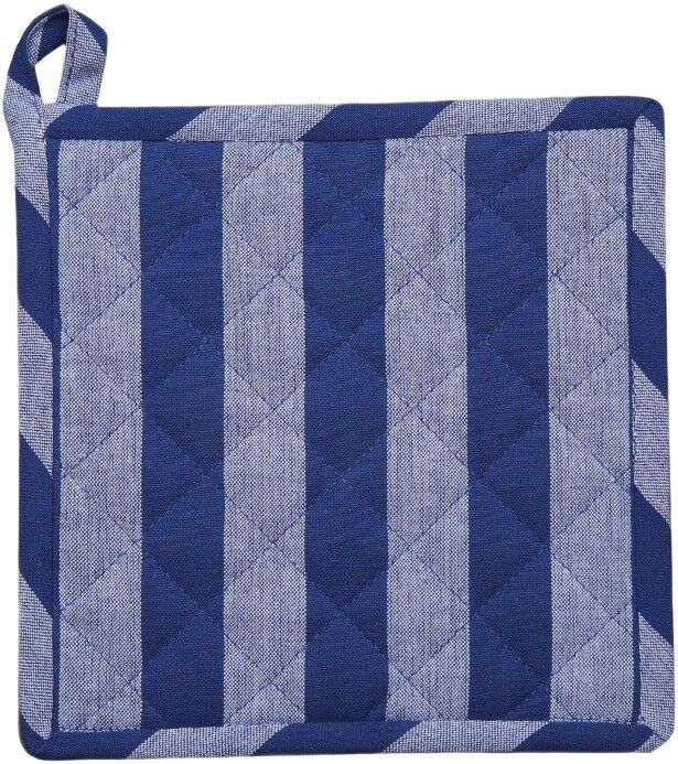 Pot holder 22x22 cm BIRK -Stripe blue