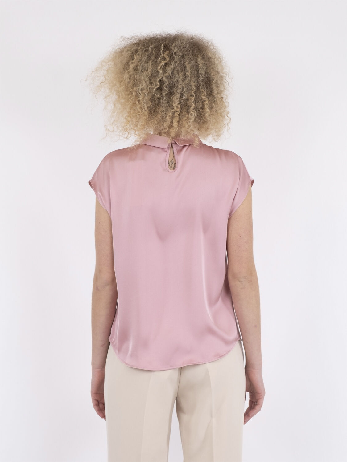 Fleur Drapy Satin Blouse