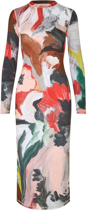 2244 Stocking Jersey, Pullover Long Sleeve Midi Dress