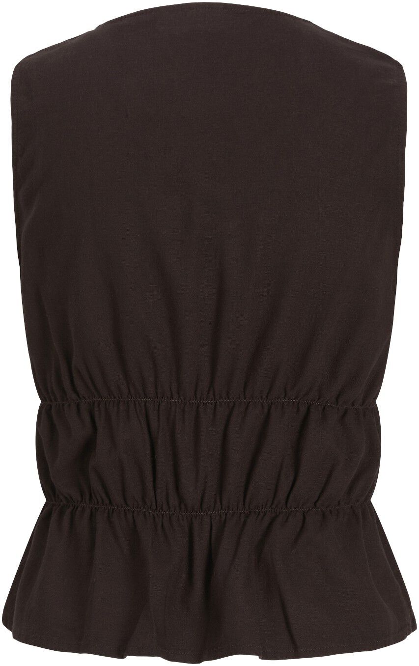 JXALMIRA LINEN BLEND TIE SL TOP WVN