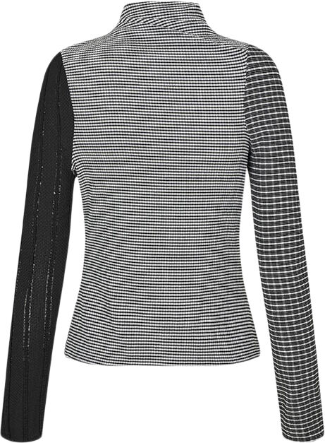 Asymmetric Long Sleeve Top, 2247 Patchwork Jersey
