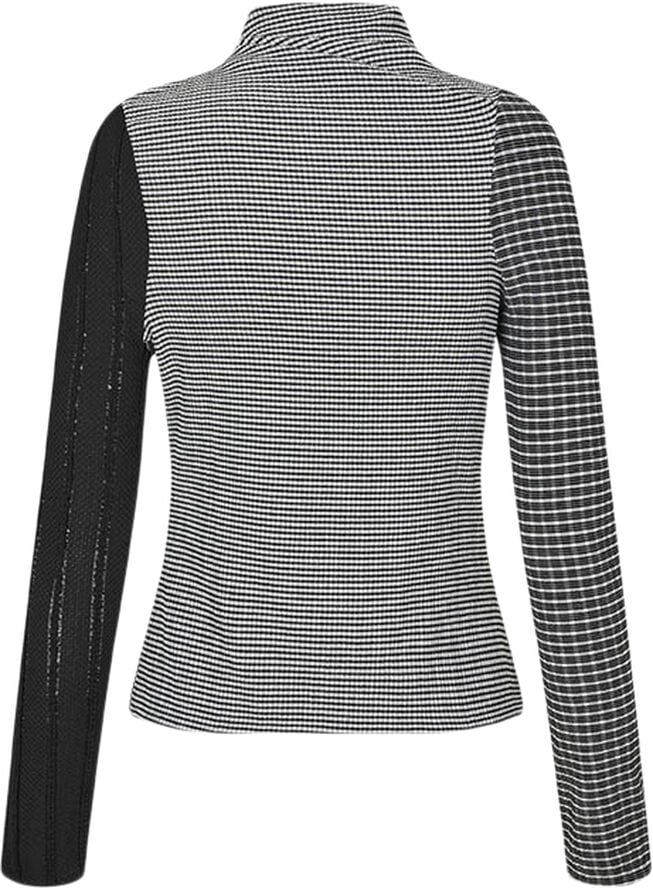 Asymmetric Long Sleeve Top, 2247 Patchwork Jersey
