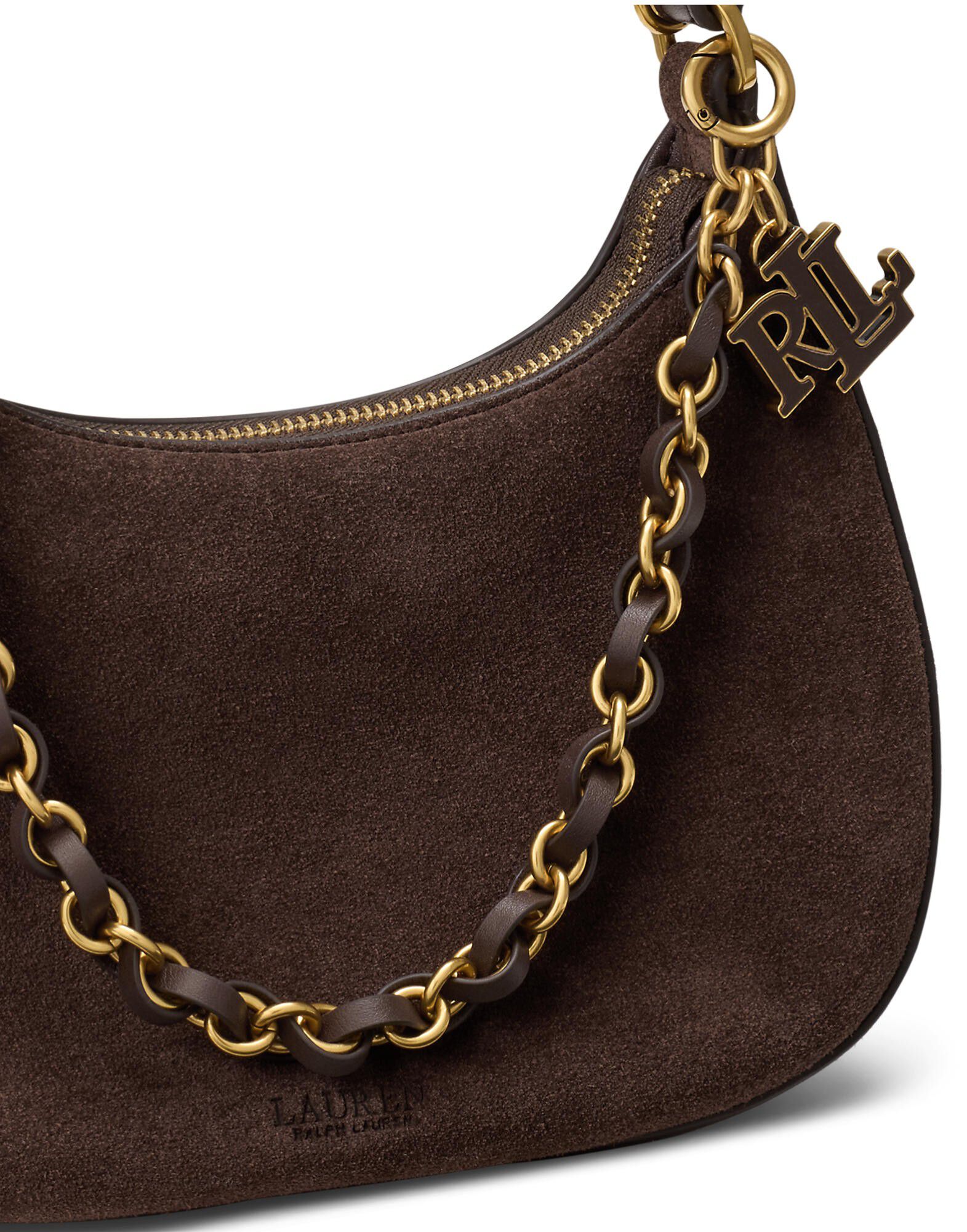 Suede Medium Marcy Zip Shoulder Bag