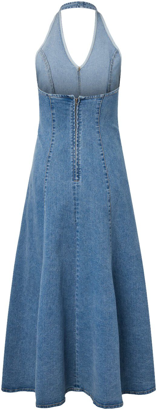 PCFRANNA SL HALTERNECK DRESS DNM D2