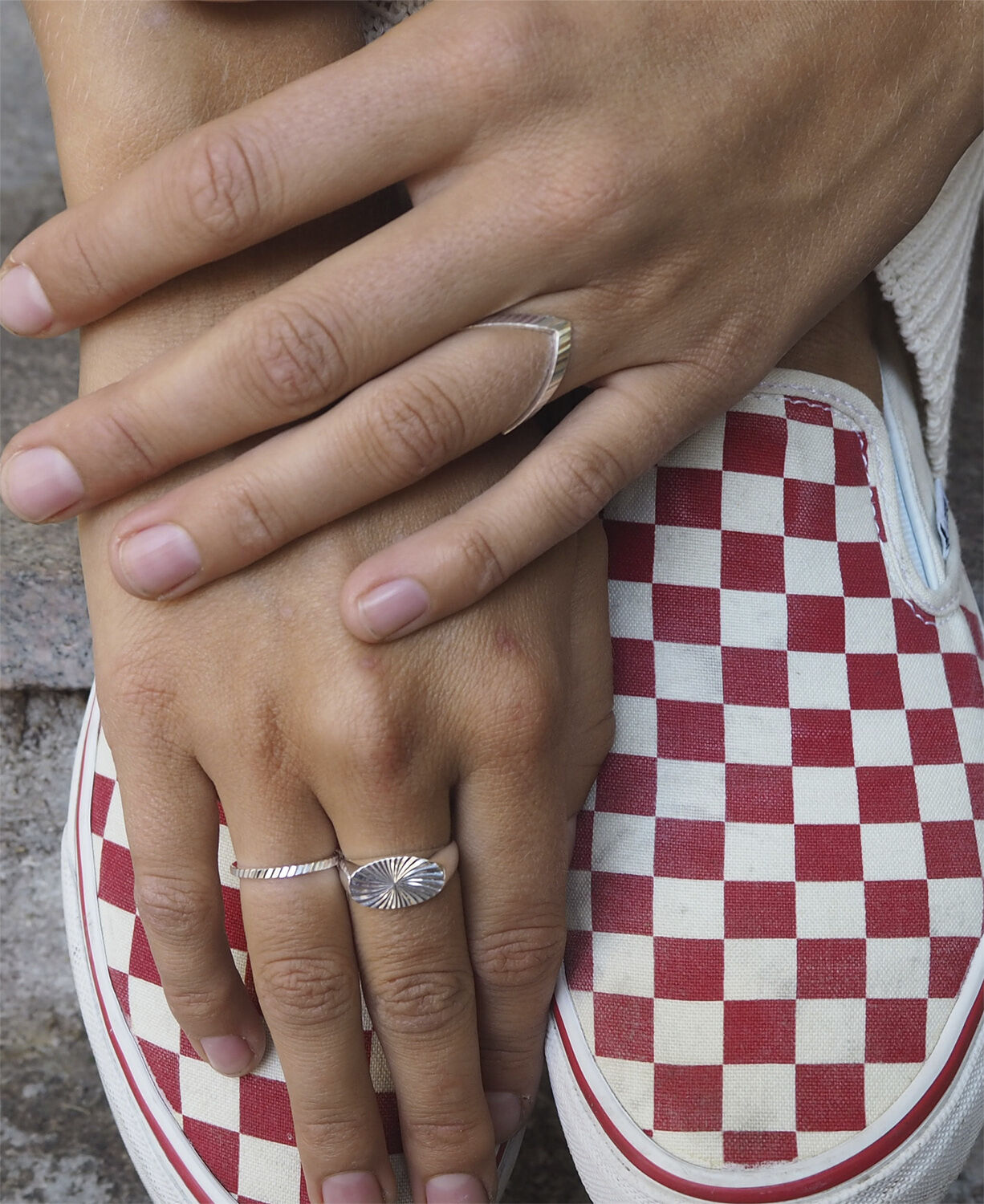 Small Reflection ring, sterling silver-46