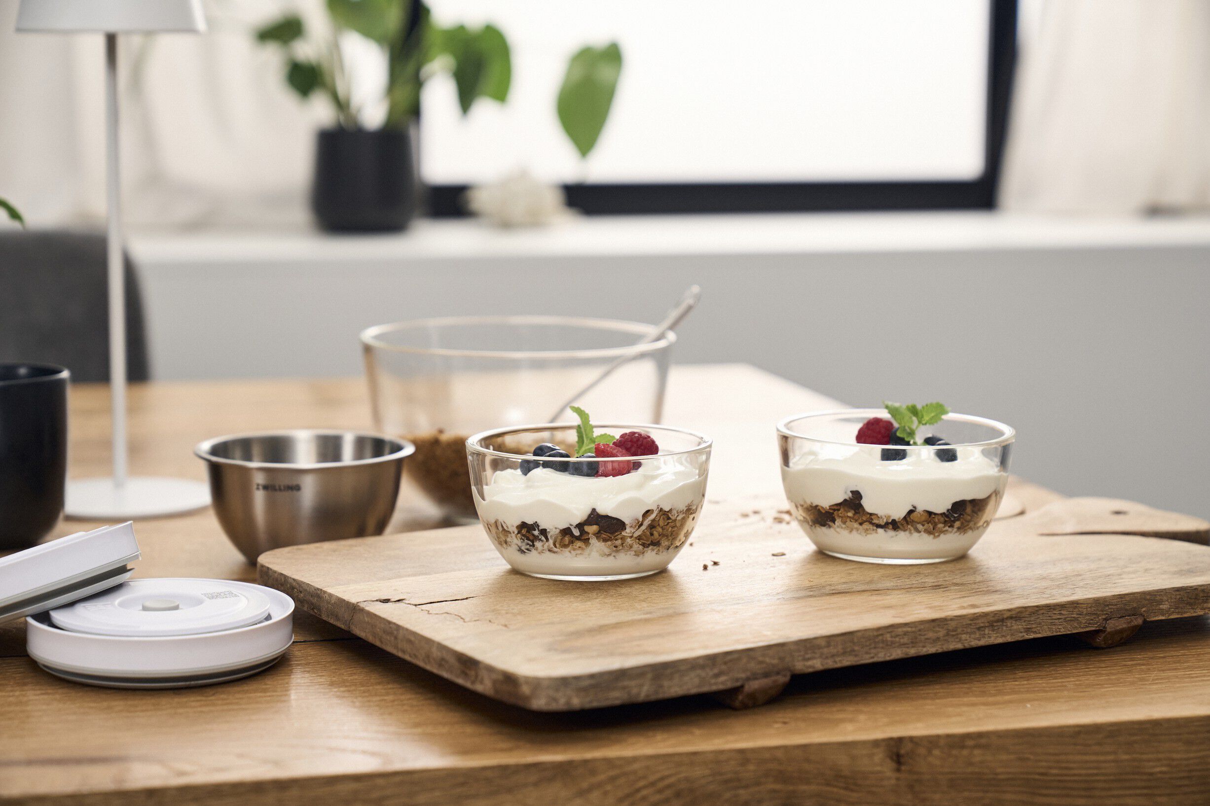 Fresh & Save BOWLS Vakuumsk&aring;l S / 12 cm, Glas, Gennemsigtig