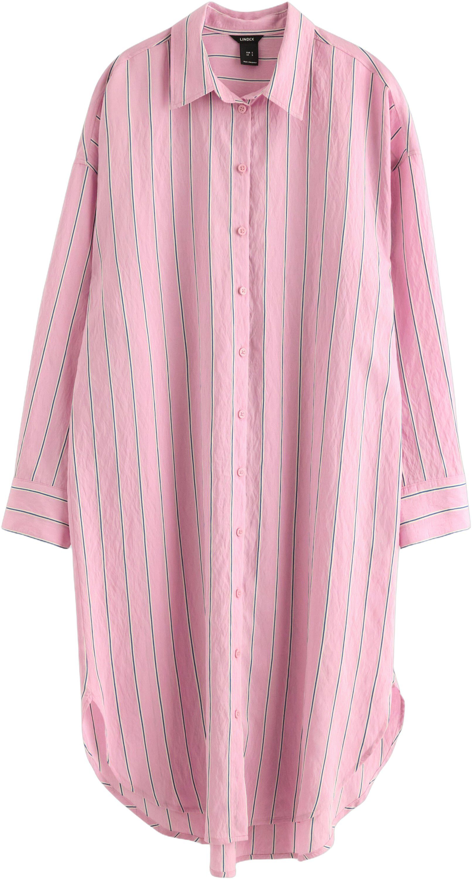 Woven shirt dress in soft viscose w