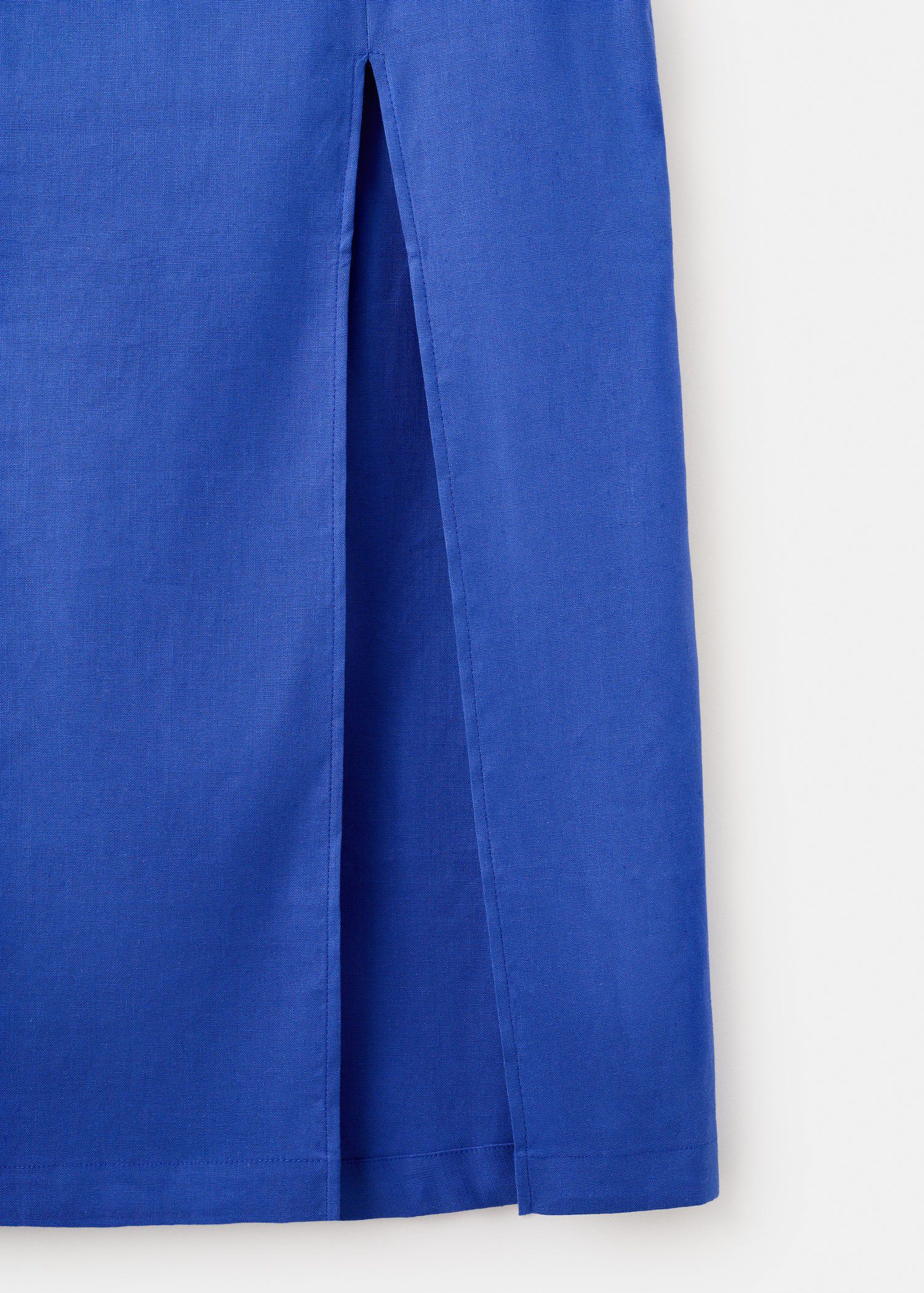 Midi skirt in a linen-cotton blend