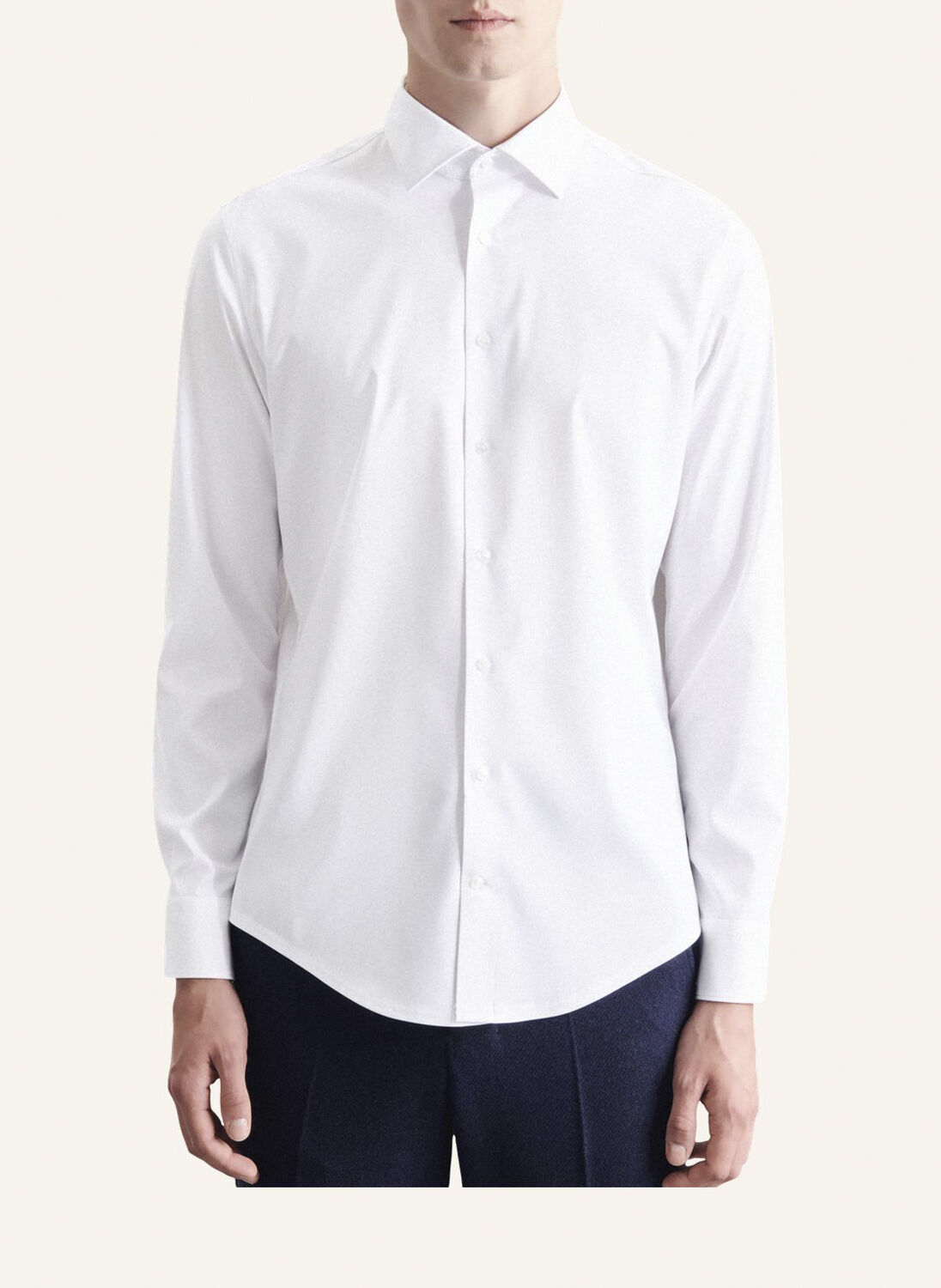 Performance shirt Slim Long sleeve Kent-Collar Uni