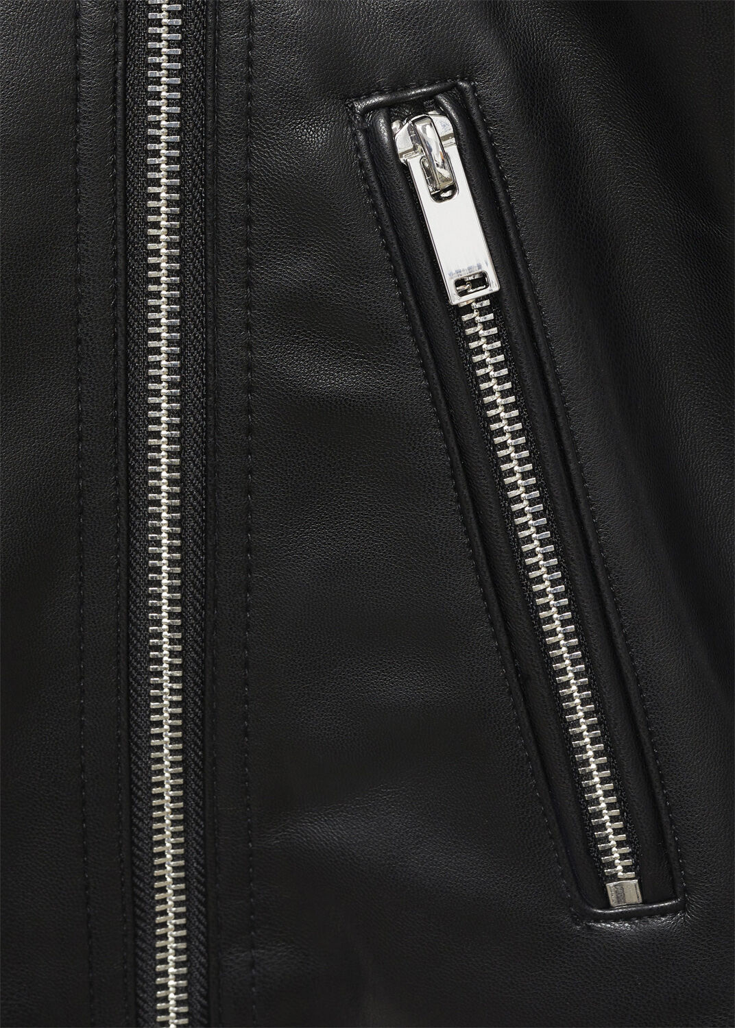 Leather-effect biker jacket