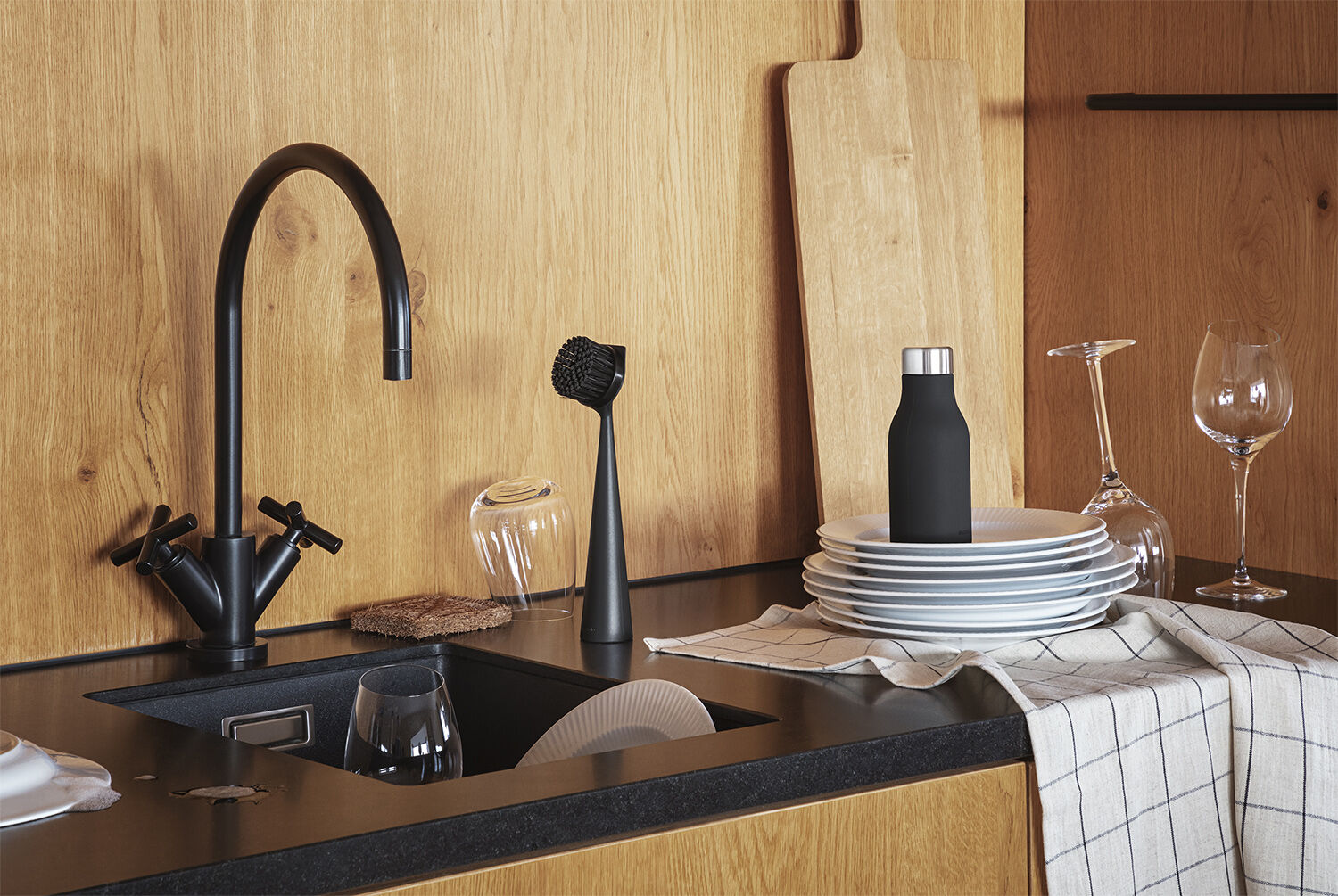 Opvaskeb&oslash;rste Nylonh&aring;r Black