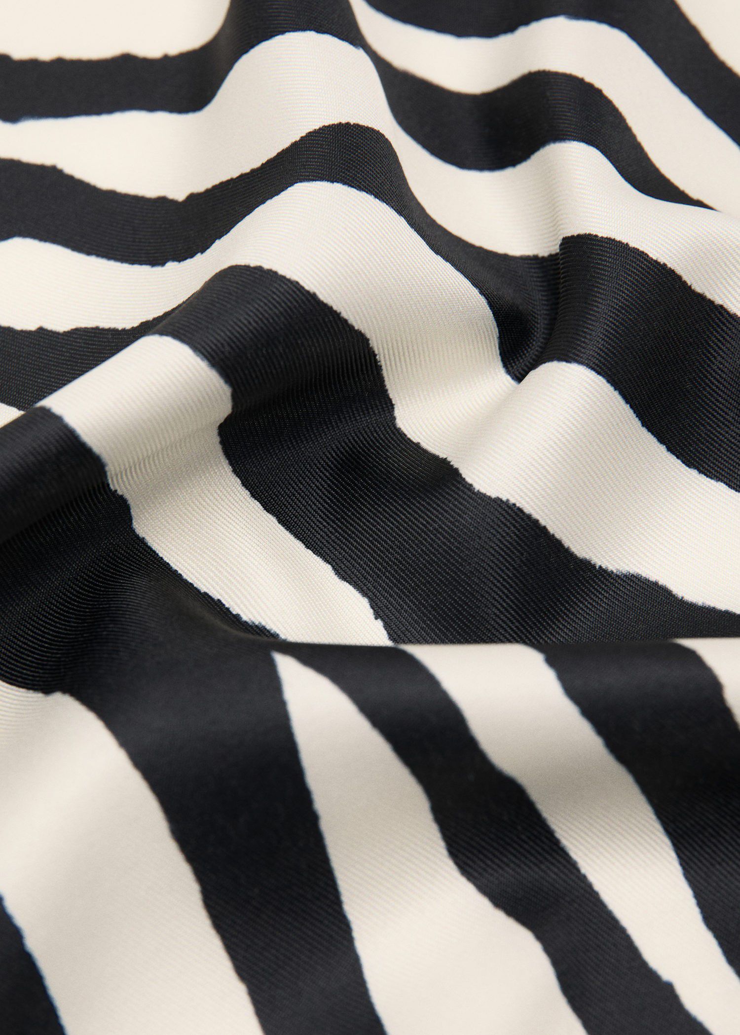 Zebra satin scarf