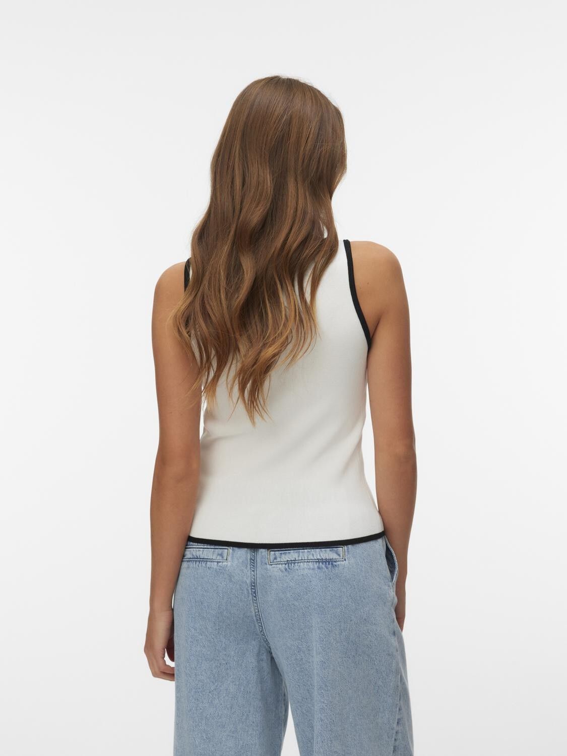 AWALICE SL U-NECK KNIT TOP