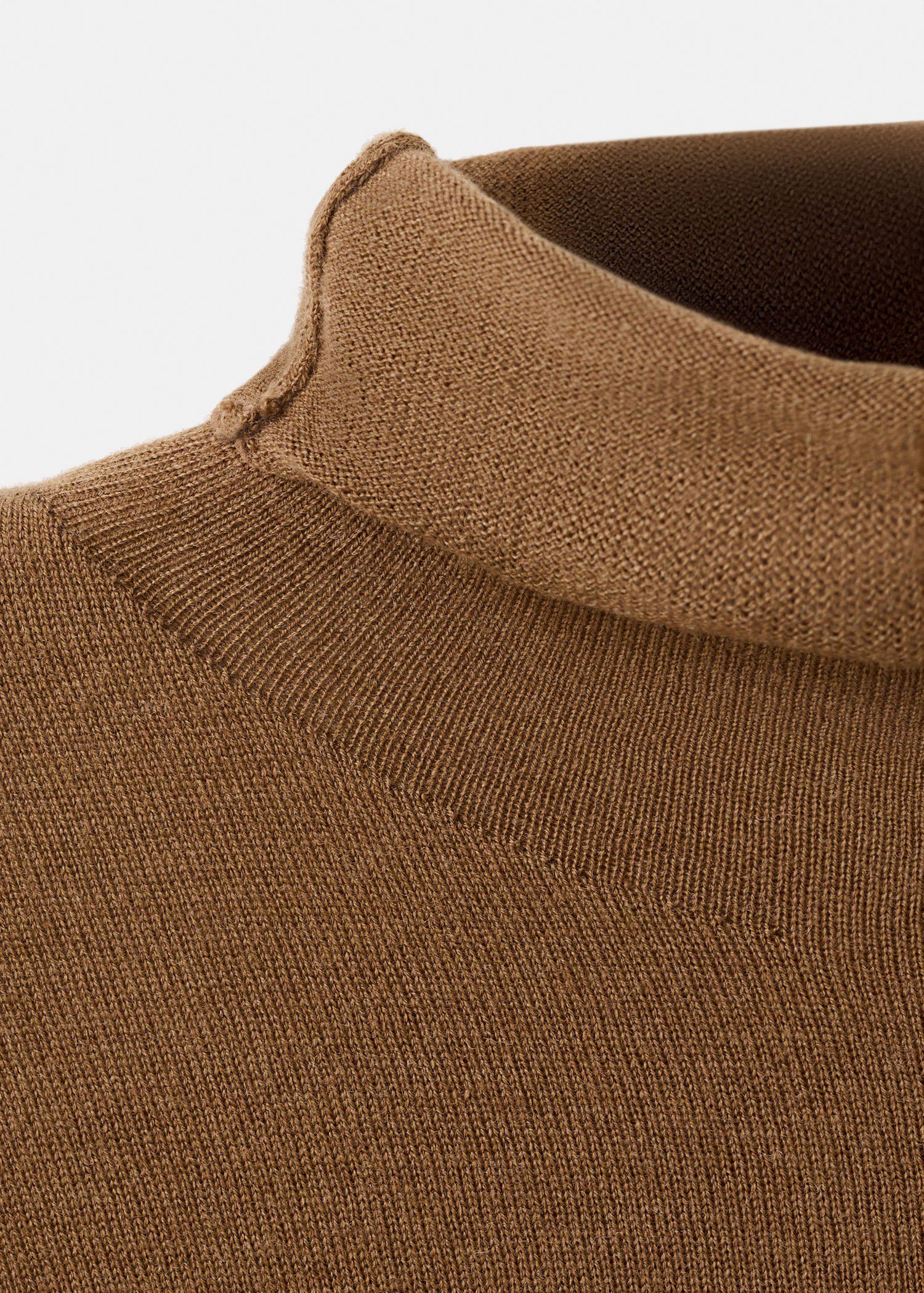 Cable-knit turtleneck sweater