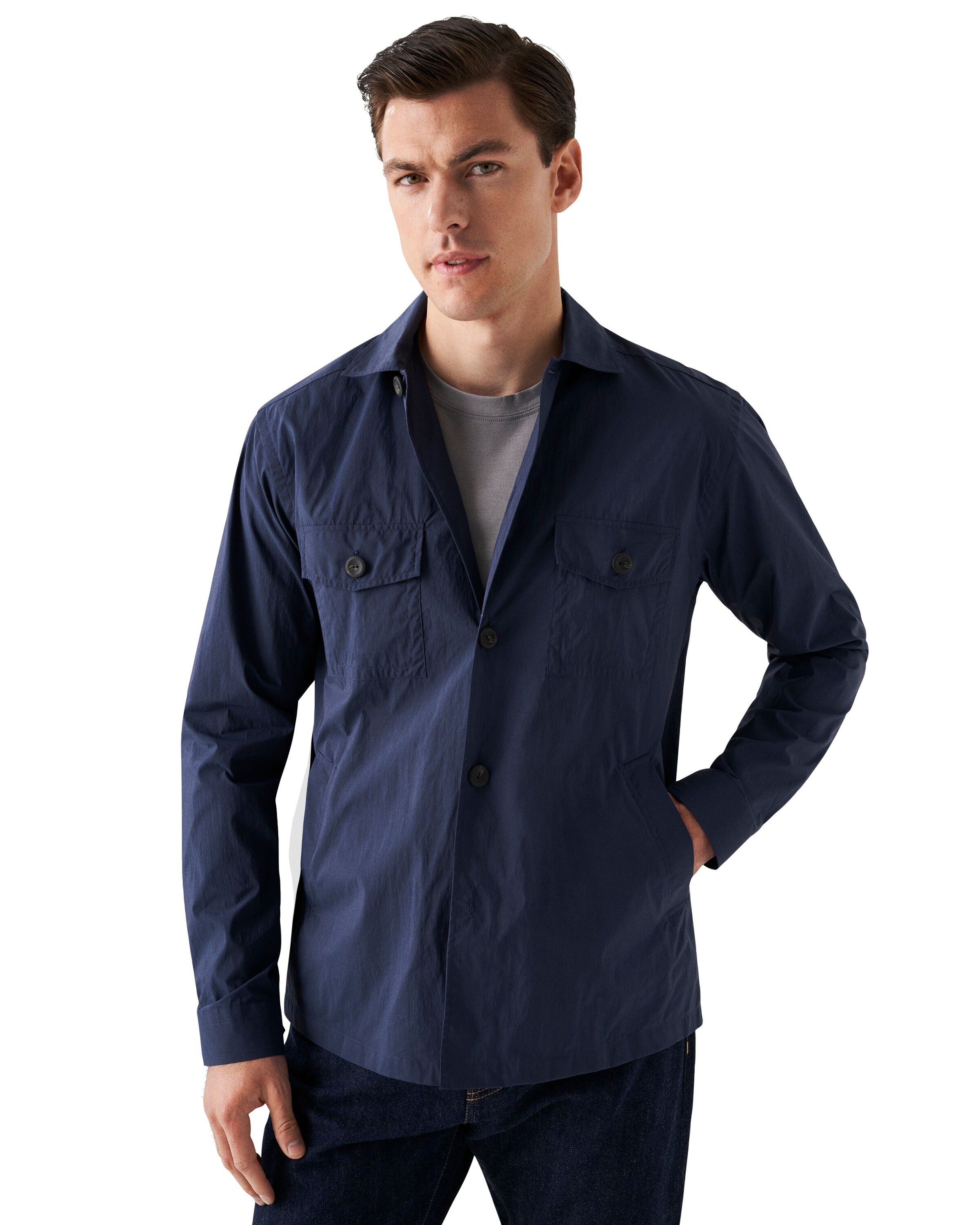 Gray Blue Filo di Scozia T-shirt