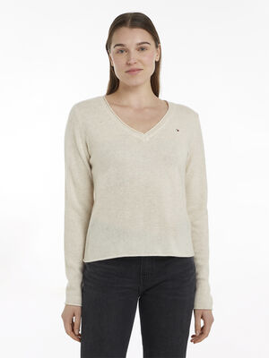 SOFT WOOL V-NK LS SWEATER