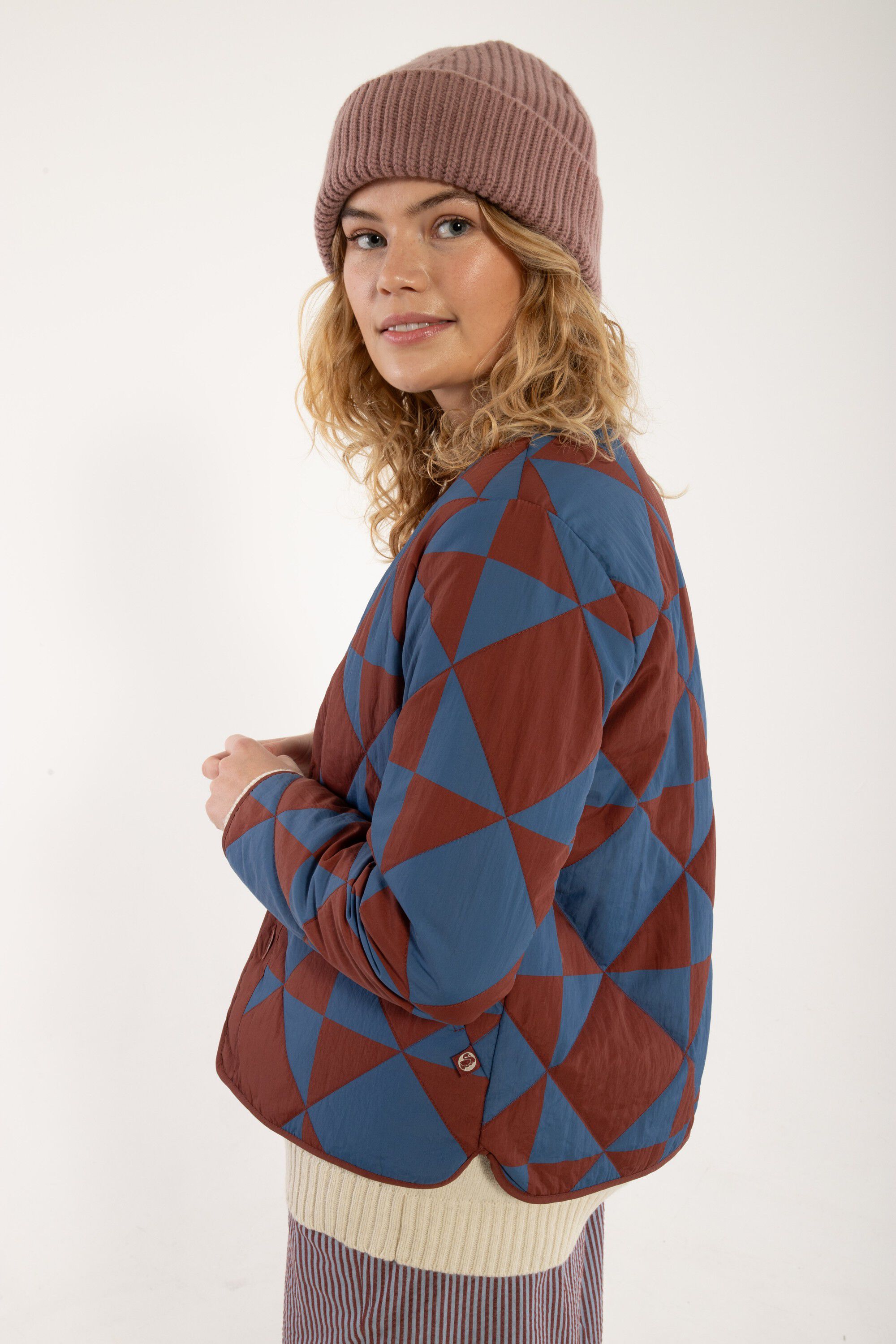 Daneland AOP Thermo Jacket Dk Brick/Warm Blue DIAMETRIC