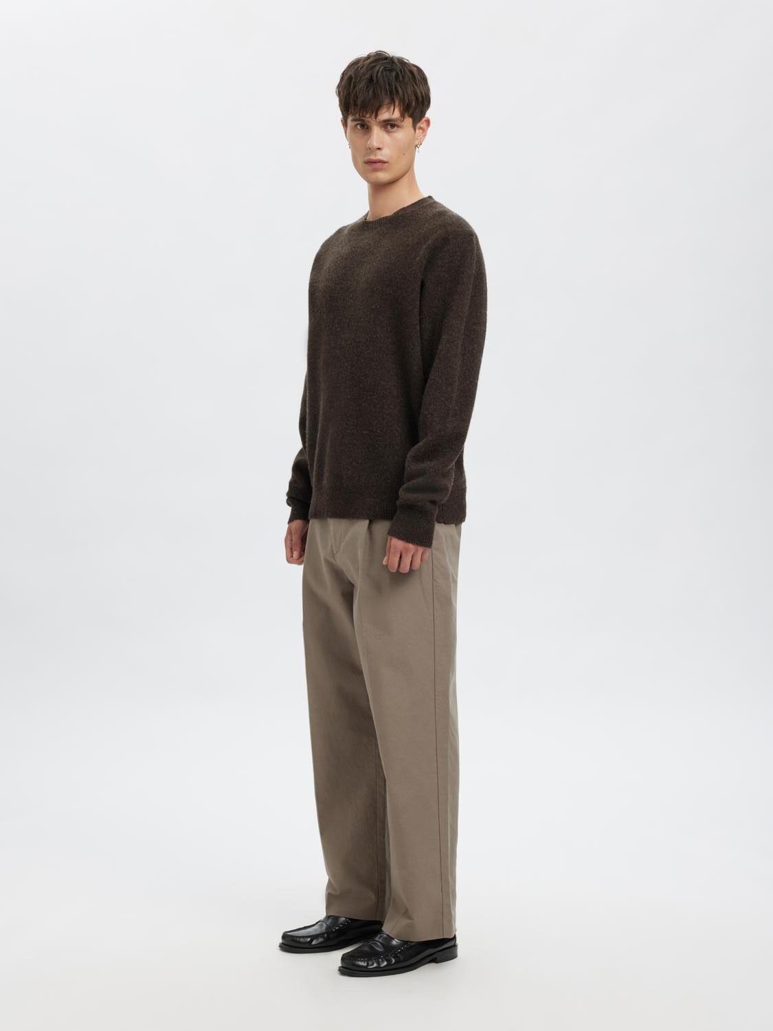 ANRRAGI LS KNIT WOOL CREW NECK