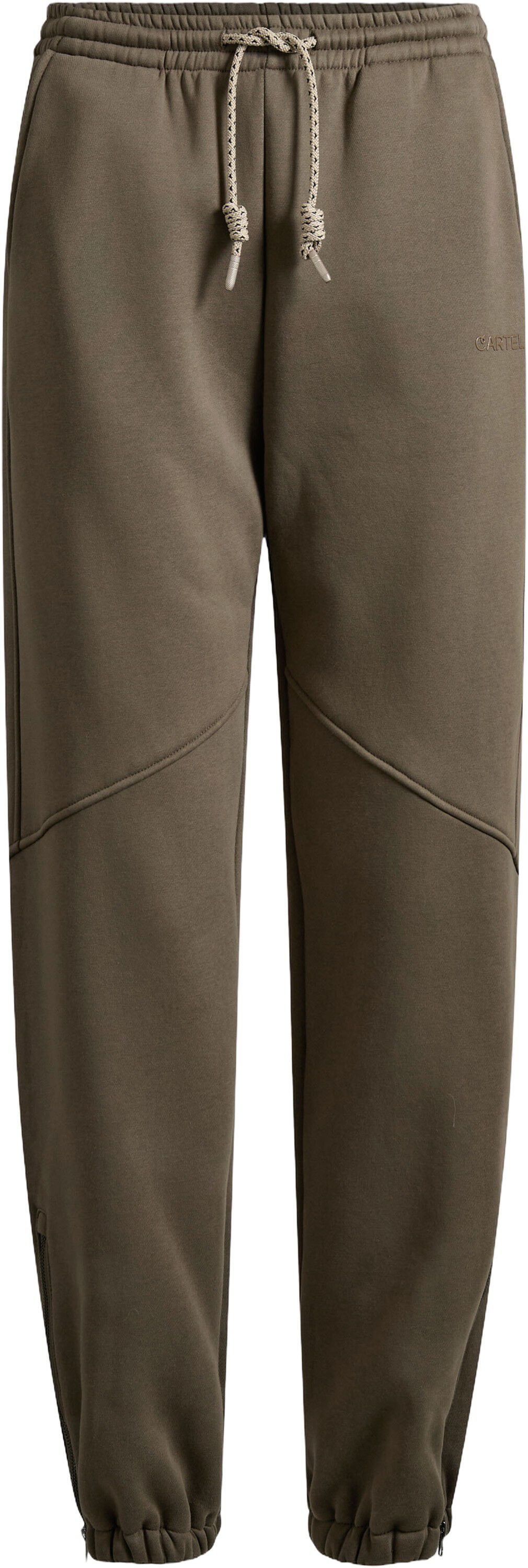 Horizon joggers med lynl&aring;s - Moss