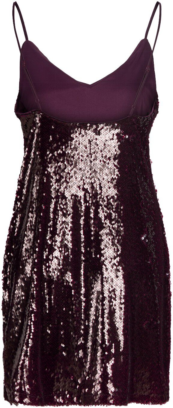 JXSIA SEQUIN SL V-NECK DRESS WVN