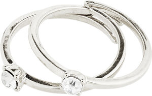SKY rings, 2-in-1 set, silver-plated