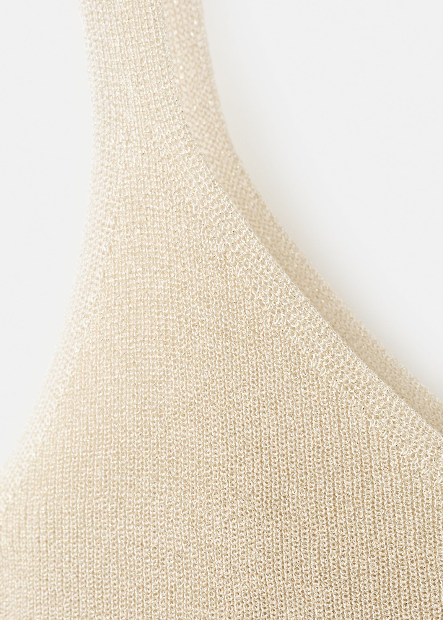 Lurex knitted V-neck top