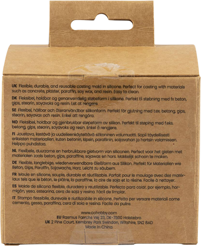 Silikoneform, Firkant med bobler, H: 5 cm, B: 6 cm.