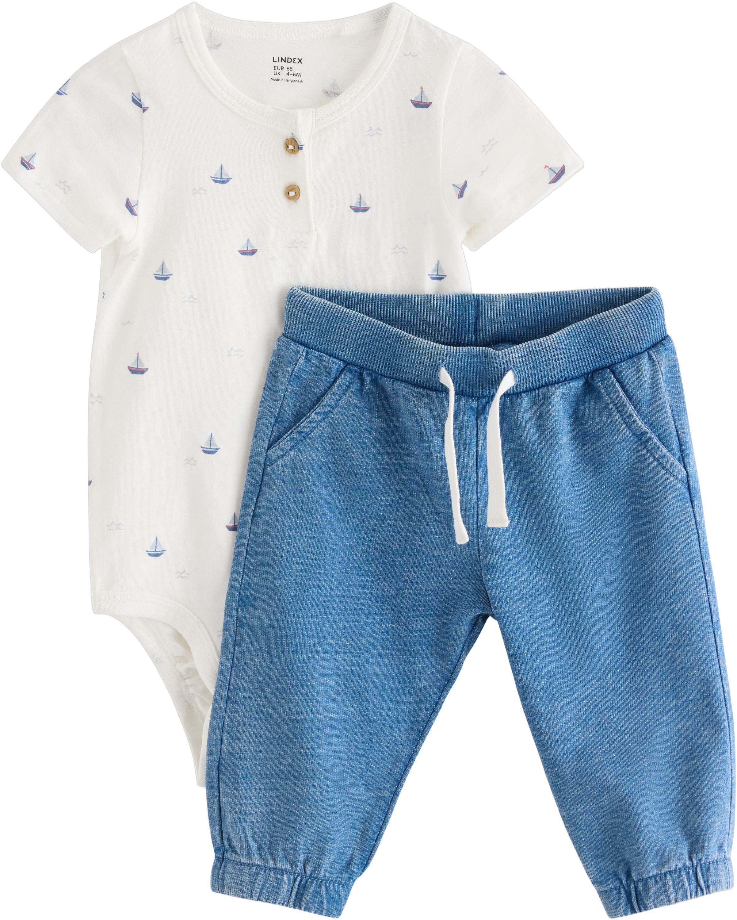 Matching set in soft cotton with a