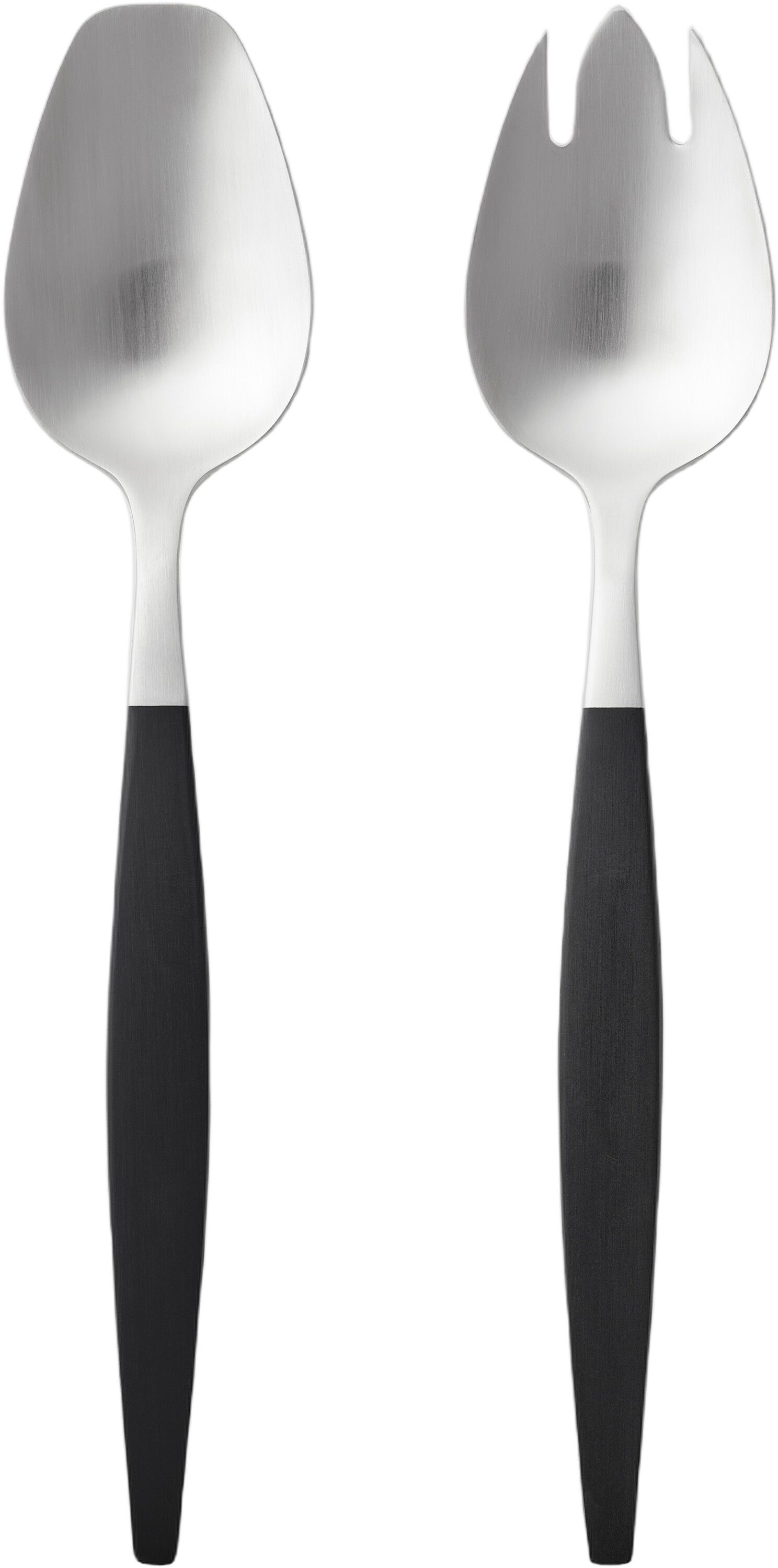 Salatbestik Focus de Luxe 26,8 cm Sort/Mat st&aring;l