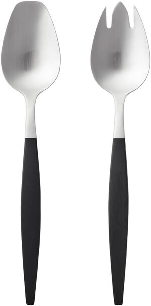 Salatbestik Focus de Luxe 26,8 cm Sort/Mat stål