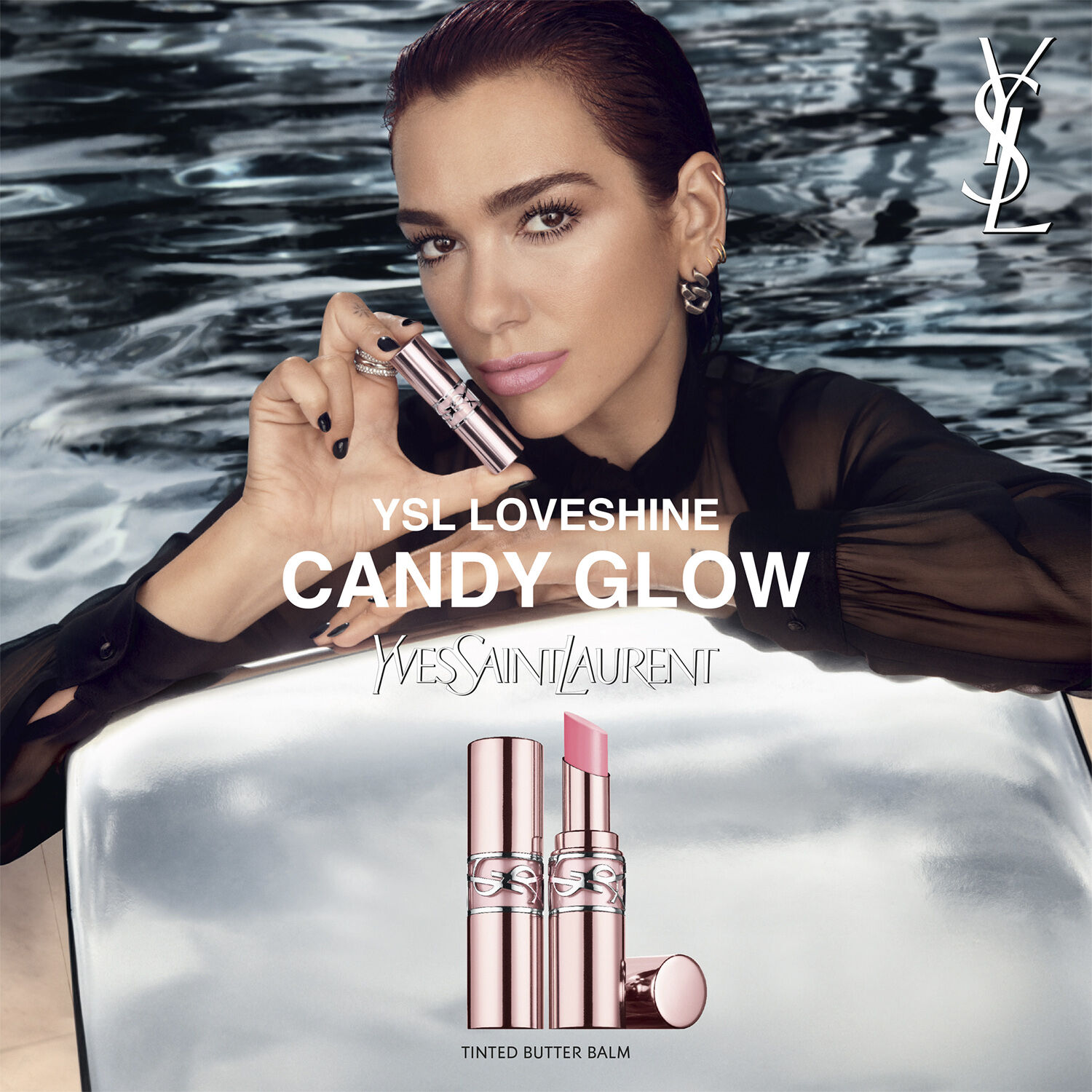 YSL LOVESHINE CANDY GLOW TINTED LIP BALM ROSEWOOD BLUSH 3B