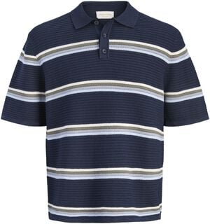 JORMAINE KNIT STRIPE POLO SN