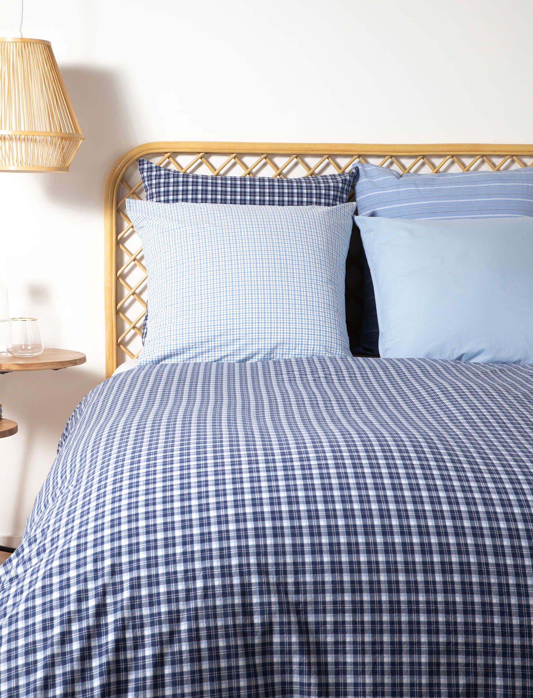 Stripe washed percale