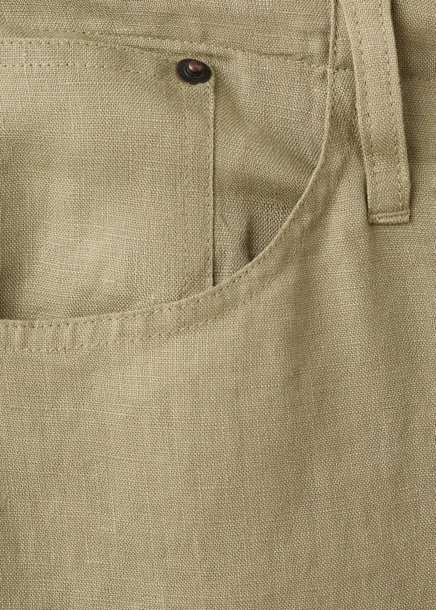 Bow linen trousers